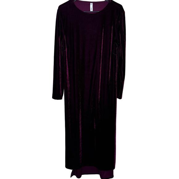 NWT Mango Burgundy Velvet Dress. Size: Large - Picture 3 of 5